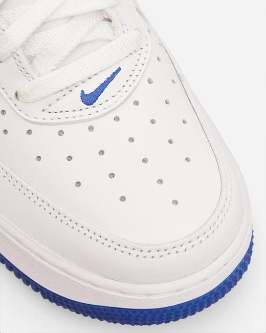 Nike White Air Force 1 Low Retro Sneakers / Hyper Royal for men