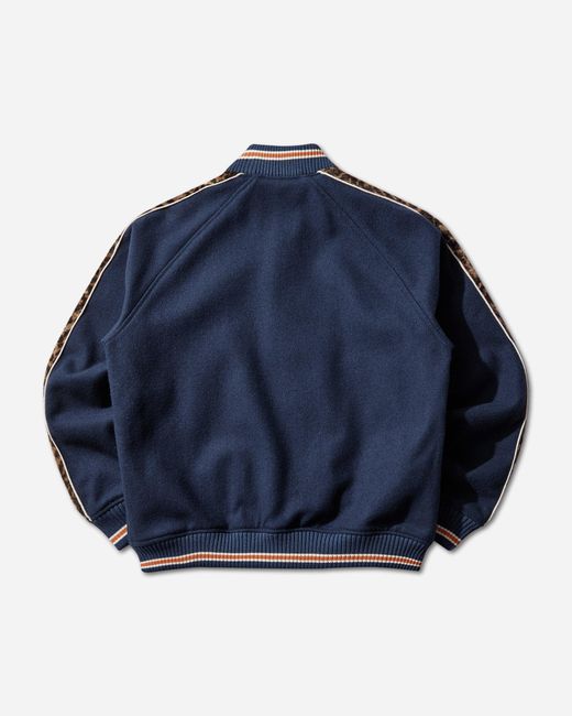 Hysteric Glamour Men S Bloody Hysteric Patch Stadium Jacket Blue