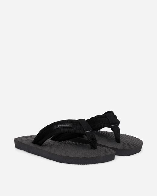 Havaianas Black Surfer Coast Flip Flops New Graphite for men