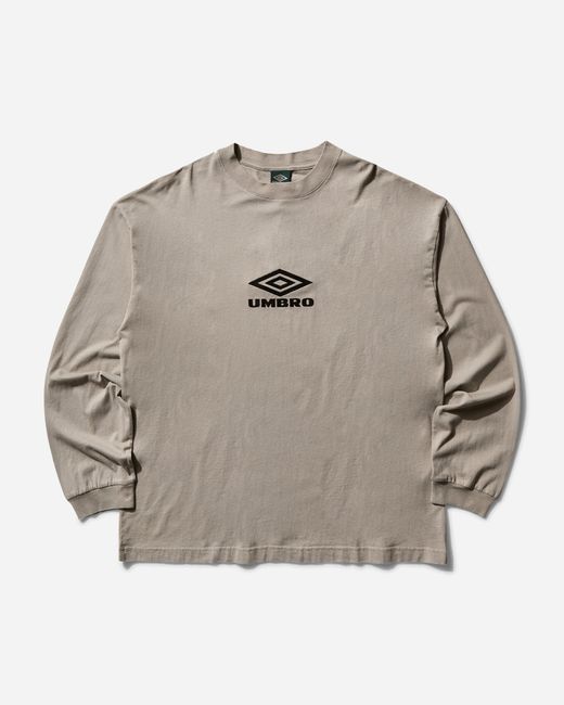 Umbro Gray Men S Og Logo Longsleeve T-shirt Taupe for men