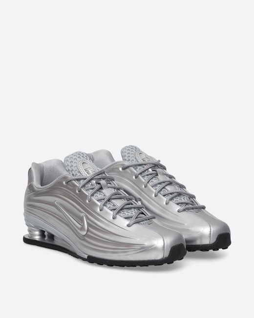 Nike White Women S Shox Z Sneakers Metallic Silver / Black