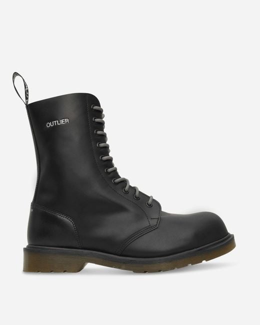 Dr. Martens Black Slam Jam 1490 Outlier Steel Toe Boots for men