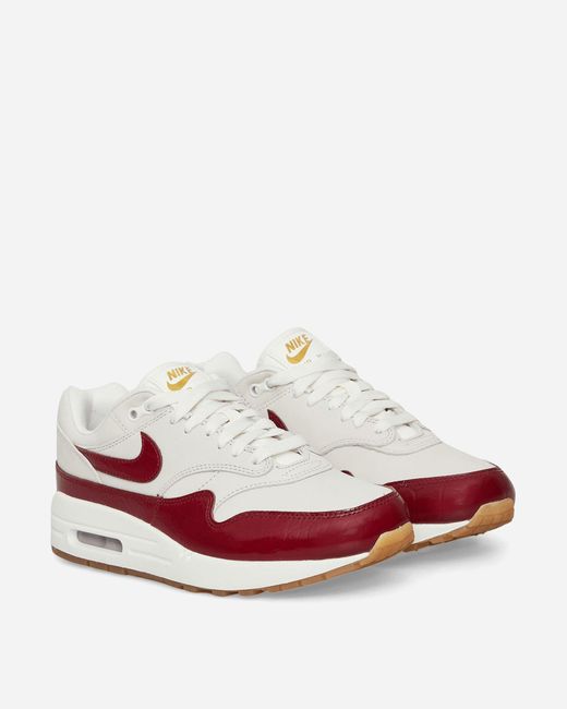 Nike White Wmns Air Max 1 Sneakers Sail / Team Red for men