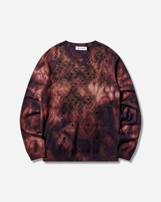 Kiko Kostadinov Red S Hatha V-Neck Knit Sweater Fuchsia for men
