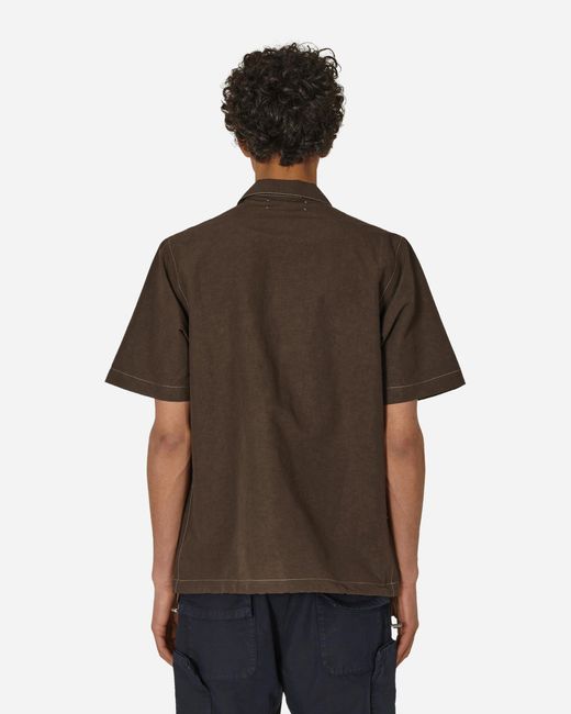 RANRA Brown Glems Shortsleeve Shirt Chocolate for men