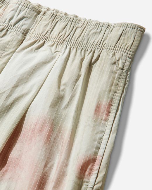 Our Legacy White Men S Leisure Shorts Flower Grid Ripstop for men