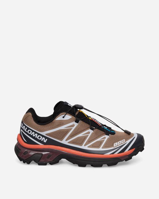Salomon Brown Xt-6 Sneakers Walnut / Maritime Blue / Huckleberry for men