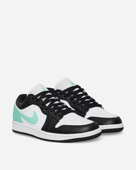 Nike Multicolor Air Jordan 1 Low Sneakers White / Black / Green Glow for men