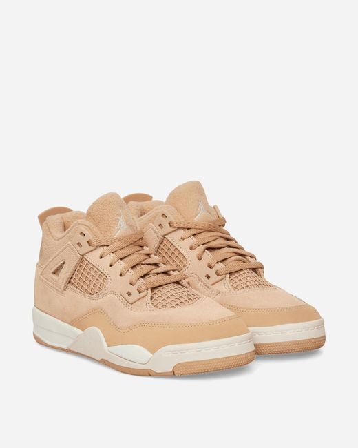 Nike White Air Jordan 4 Retro (ps) Sneakers Hemp / Light Orewood Brown for men