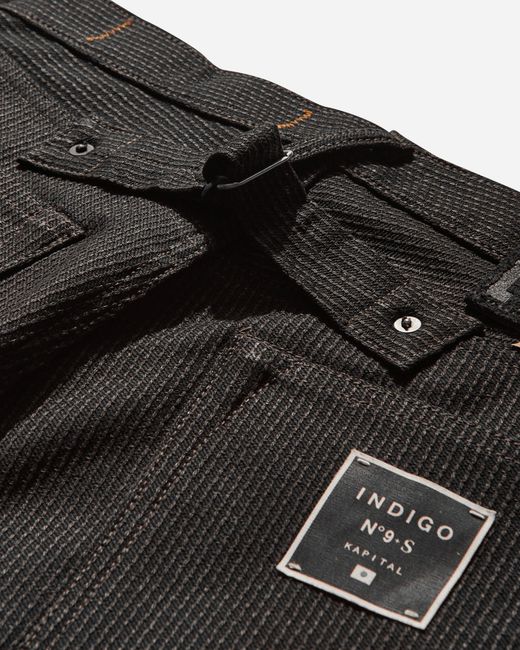 Kapital Black S Century Denim No.9 Monkey Cisco Pants Mud Dye for men