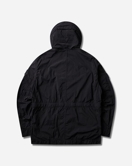 Stone Island Black Men S Ghost Nylon Smerigliato Short Parka for men