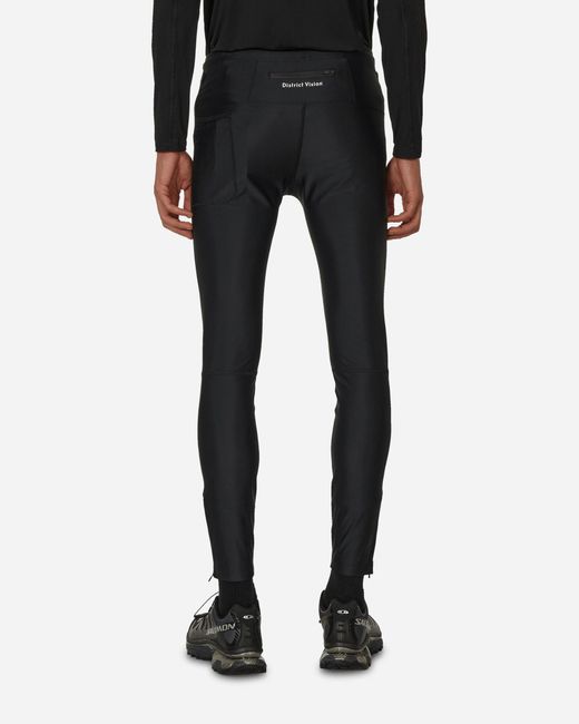 District Vision Black Full-length Recycled Tights for men