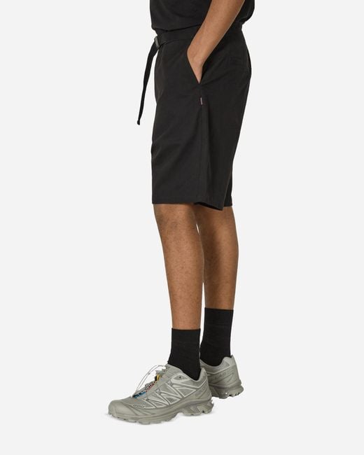 Pas Normal Studios Black Off-race Cotton Twill Shorts for men