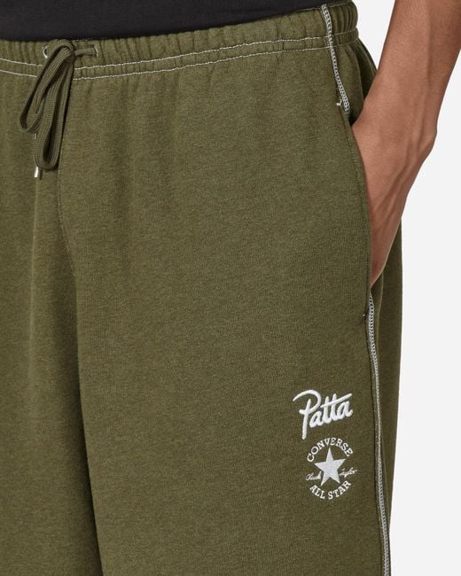 Converse Patta Gold Standard Pants Utility Green Heather for men