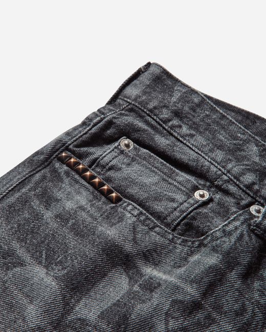 Hysteric Glamour Gray Slam Jam Hysteric Angels Screen Print Denim Pants for men