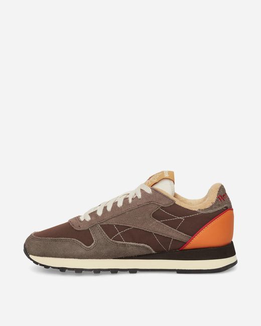 Reebok Brown Classic Leather Premium Sneakers Dark Chocolate for men