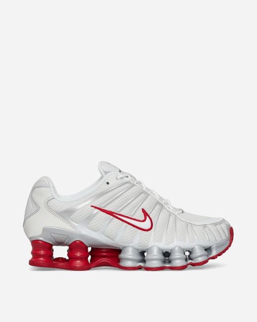 Nike White Wmns Shox Tl Sneakers Platinum Tint / Gym Red for men