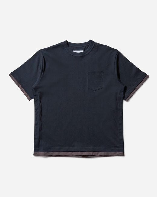 Sacai Blue Men S Cotton Jersey T-shirt Navy for men