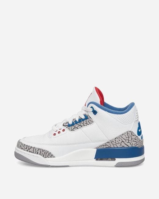 Nike Blue Air Jordan 3 Retro Sneakers True for men