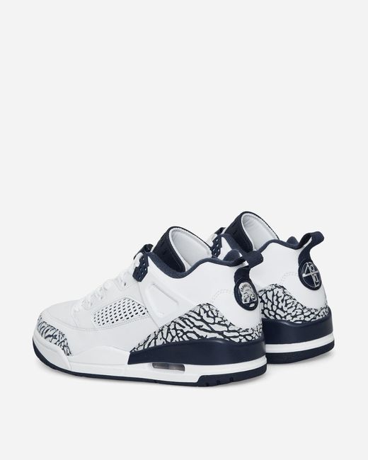 Nike White Air Jordan Spizike Low Sneakers / Obsidian for men