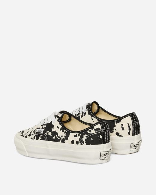 Vans White Premium Authentic 44 Cow Sneakers Black / Marshmallow for men