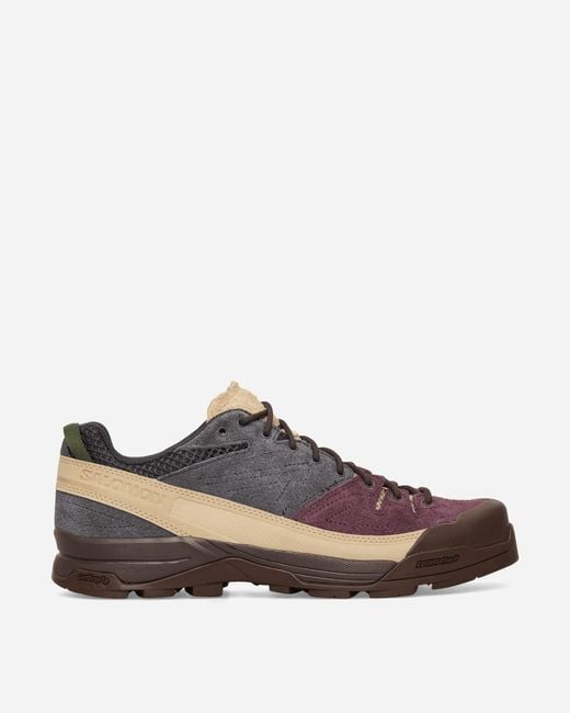 Salomon Brown X-alp Suede Sneakers Plum Perfect / Nine Iron / Safari for men
