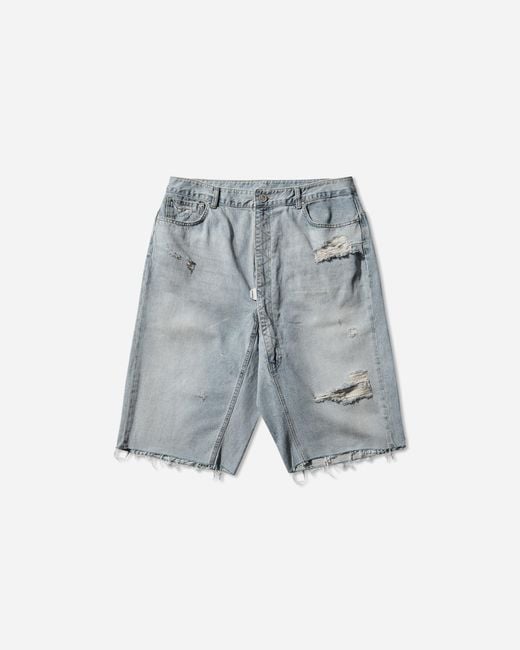 Protocol Index Blue Long Zipper Shorts for men