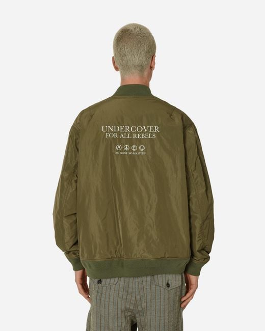 Undercover Green Ma-1 Bomber Jacket Khaki for men