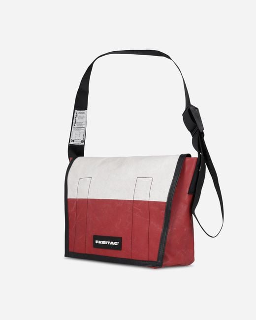 Freitag F14 Dexter Slim Messenger Bag White / Red for men