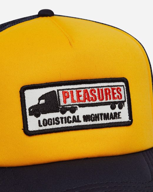 Pleasures Yellow Nightmare Trucker Cap for men