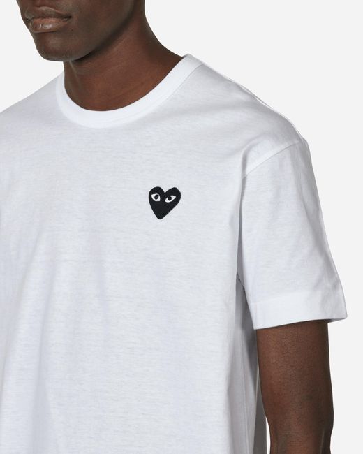 COMME DES GARÇONS PLAY White Heart T-shirt Black for men