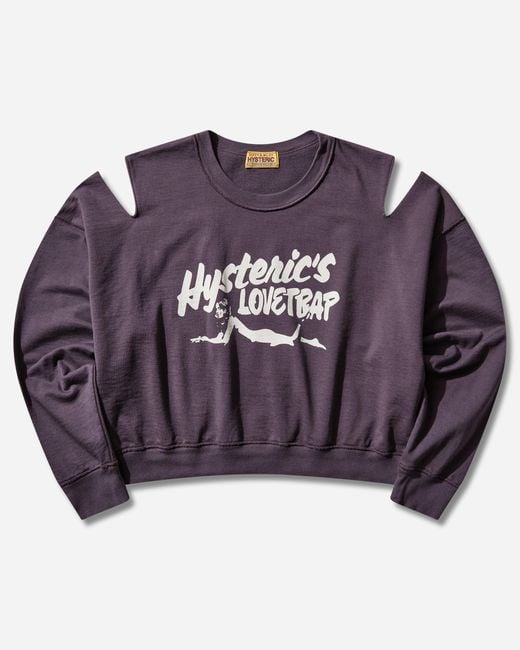 Hysteric Glamour Purple Women S Hysteric S Lovetrap Short Sweatshirt for men
