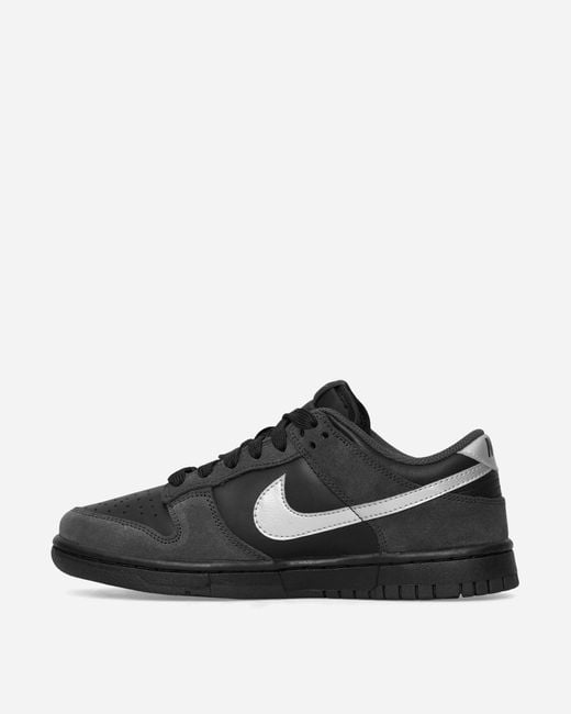 Nike Women S Dunk Low Sneakers Black / Metallic Silver