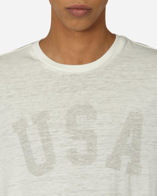 Guess USA White Burnout T-shirt Alabaster for men