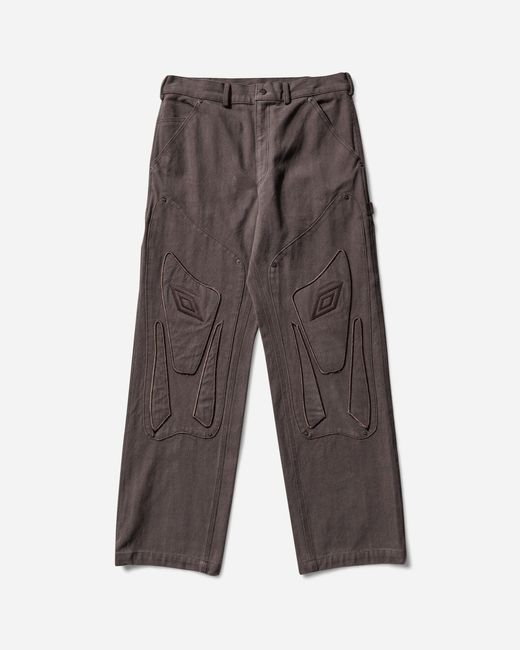 Umbro Gray Shinguard Canvas Pants Black Olive for men