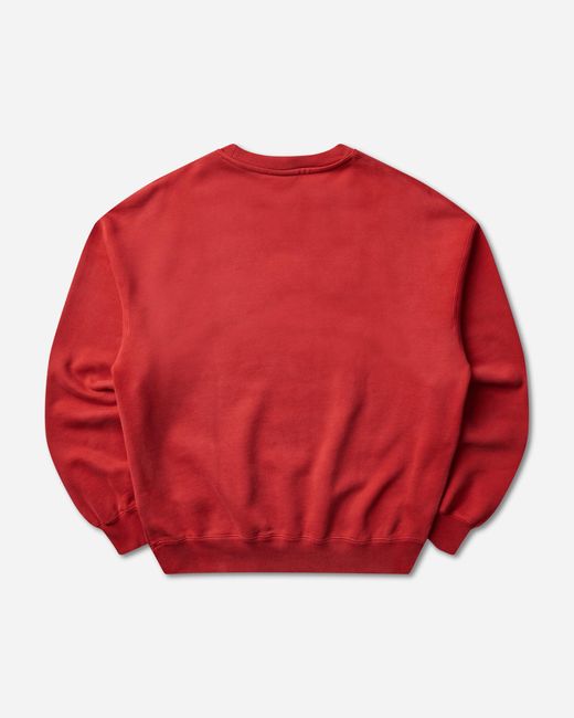 Nike Red Men S Bike Air X Nigel Sylvester Crewneck Sweatshirt Cinnabar for men