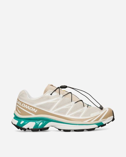 Salomon White Xt-6 Sneakers Rainy Day / Chinchilla / Dynasty Green for men
