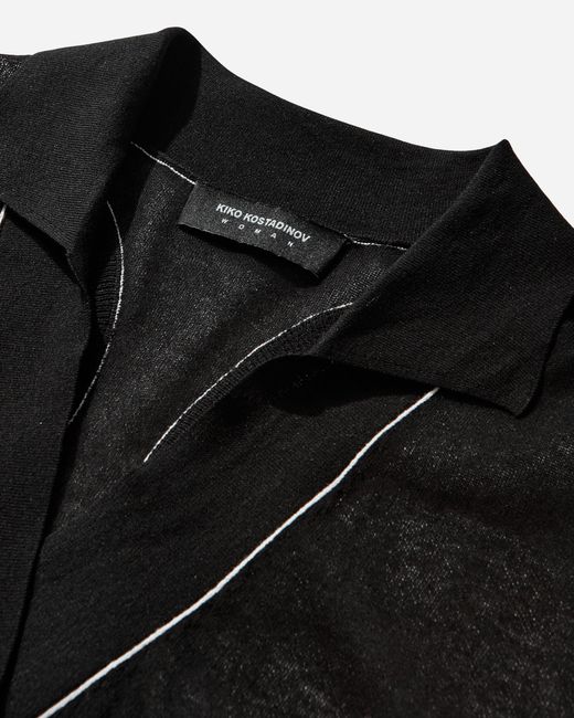 Kiko Kostadinov Black S Kreiner Knit Polo