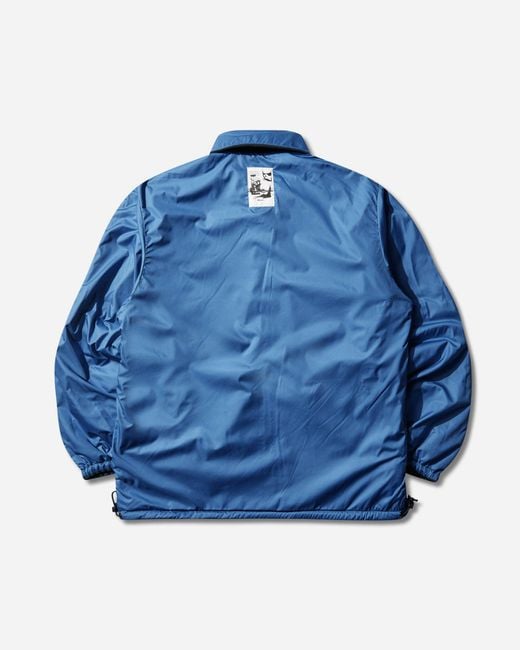 GR10K Blue Men S Collar Reversible Fleece Jacket Forest for men