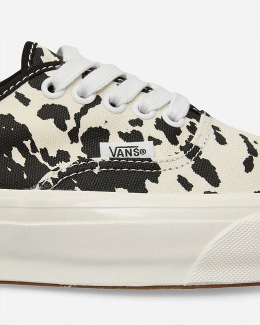Vans White Premium Authentic 44 Cow Sneakers Black / Marshmallow for men