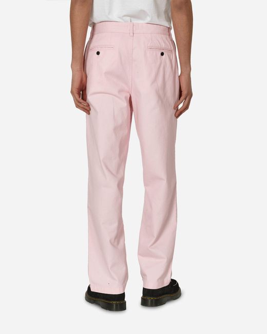 Noah NYC Pink Twill Double-pleat Pants for men
