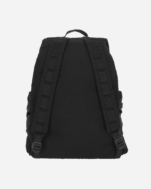 Stone Island Black Linen-tc Canvas Backpack for men