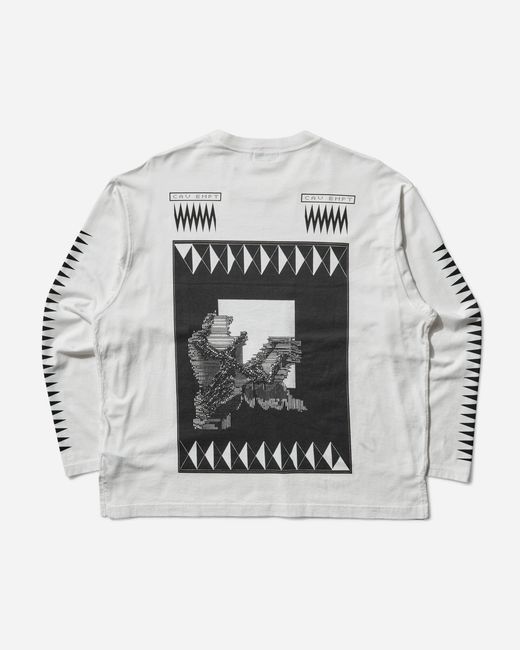 Cav Empt Gray Men S Century Cameo Longsleeve T-shirt for men