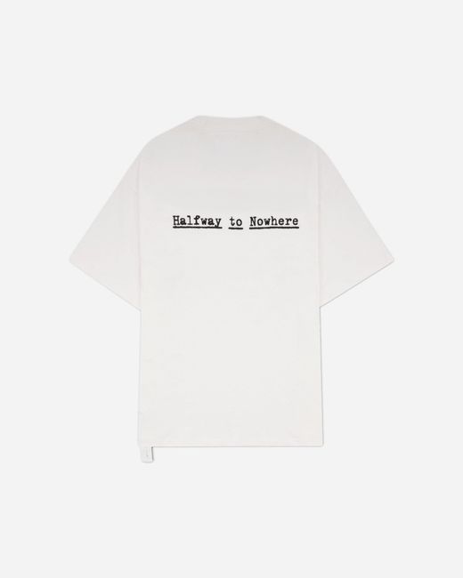 Oamc Peacemaker White Halfway To Nowhere Print Regular Fit T-Shirt for men