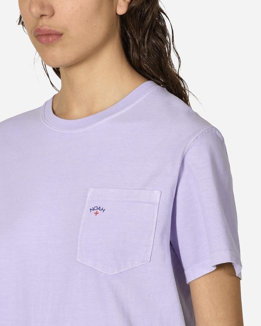 Noah NYC Purple Core Logo Pocket T-Shirt Lilac Breeze