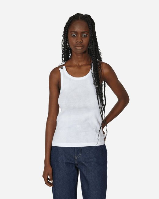 Jean Paul Gaultier White Strapped Tank Top