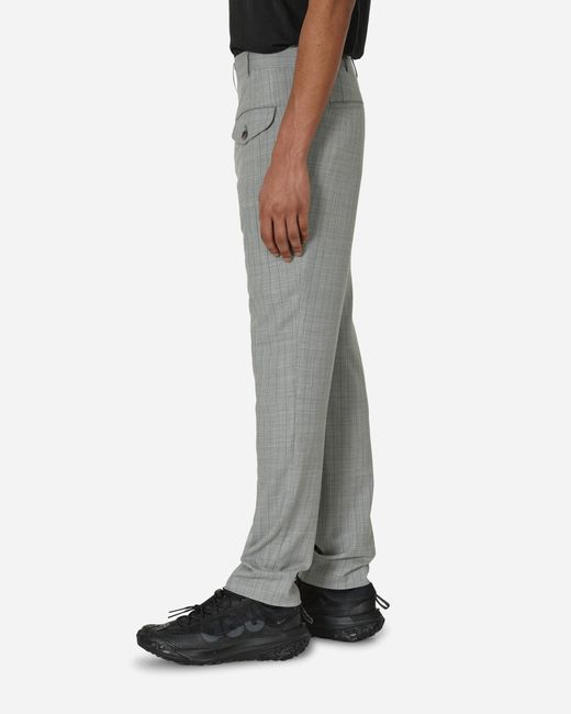 Comme des Garçons Gray Deconstructed Checked Wool Trousers for men
