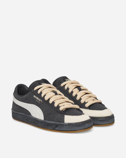 PUMA Black Nahmias Suede Vintage Sneakers Flat Dark Honey Butter for men