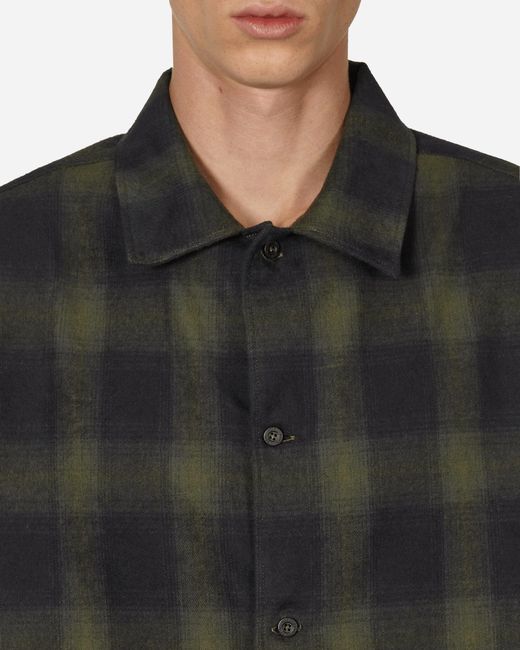 1017 ALYX 9SM Black Graphic Flannel Shirt Military for men