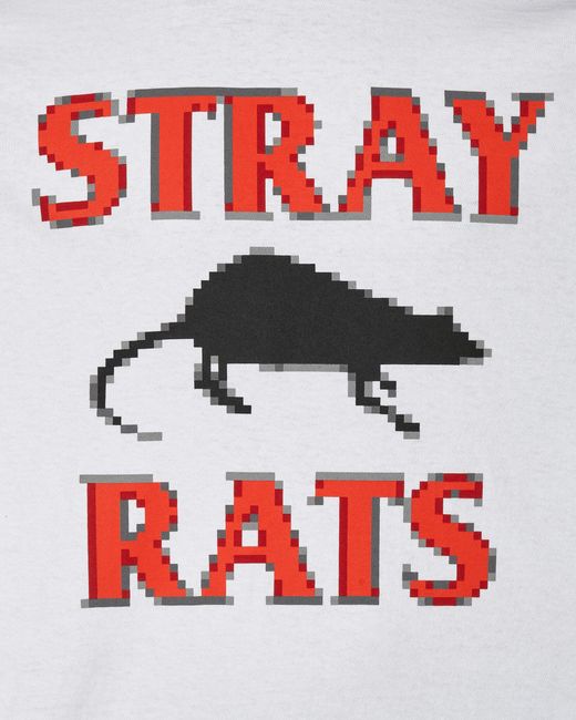 Stray Rats White Pixel Rodenticide T-shirt for men